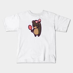 Cute Bear Bow Kids T-Shirt